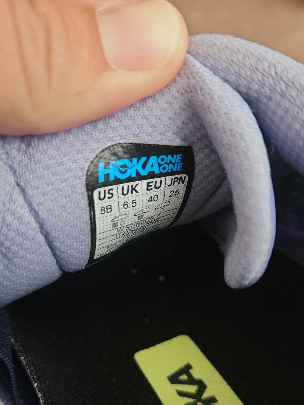 Hoka One One Stinson 7 Size 8 Blue Purple Colorway - Picture 9 of 9